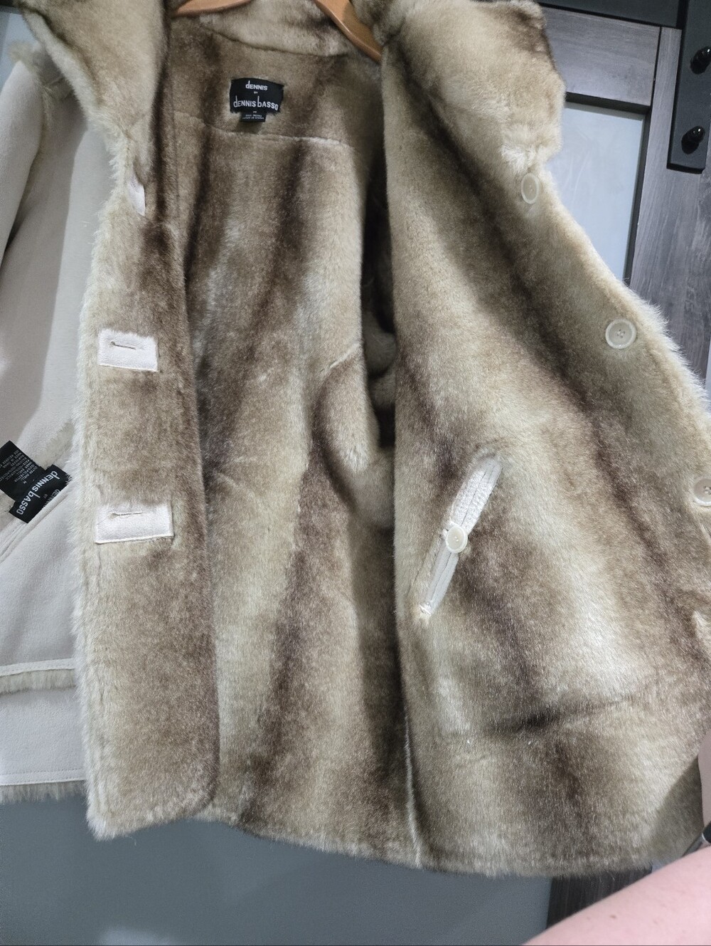 Vintage Y2K Dennis by Dennis Basso Reversible Penny Lane Coat Reversible Sz M - Picture 4 of 9